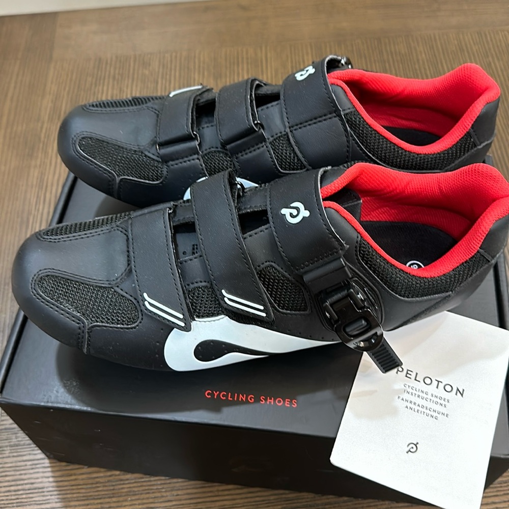 Peloton cycling Shoes w/Cleats Men’s Size 12 Brand new, in box.